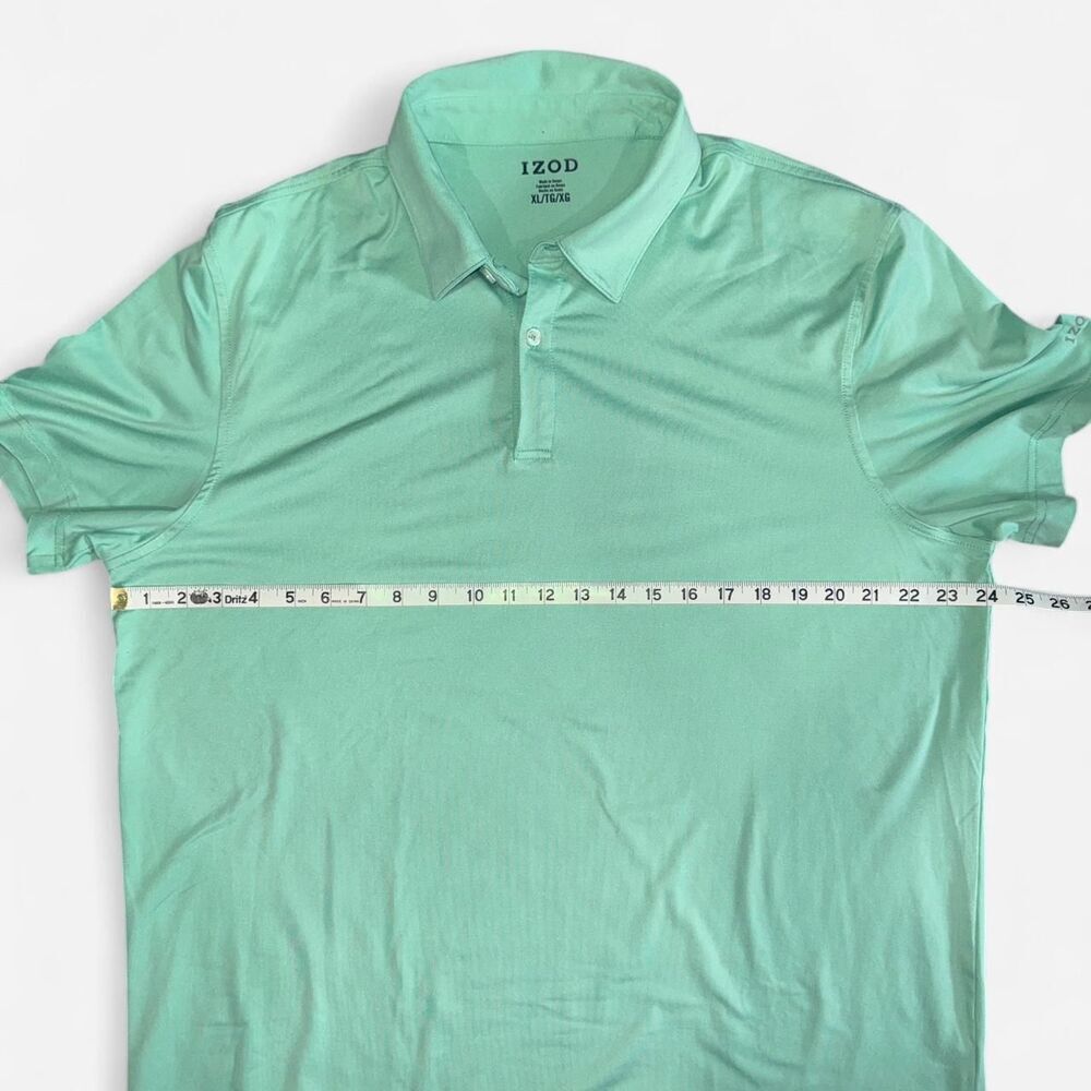 IZOD Turquoise Collared Polo Golf Shirt - Picture 6 of 7